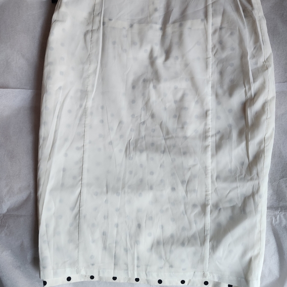 Express  Polka-dot Pencil Skirt off white black dots size 6 NWT - Picture 8 of 15